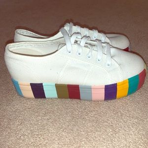 Superga Rare Rainbow Platform Sneakers